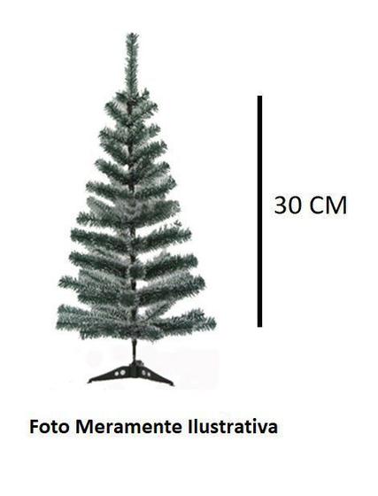 Imagem de Árvore de Natal com Galhos Verde Cheios de Neve - 30 cm