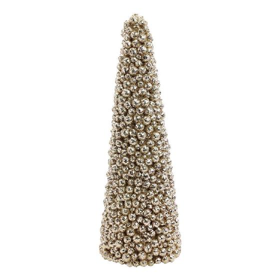 Imagem de Árvore de Natal Cone C/bolinhas Nude 1un 45x15x15cm 1103267