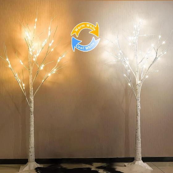 Imagem de Árvore de Natal de 4 Pés com 96 LEDs - Pacote com 2 Unidades SANJICHA
