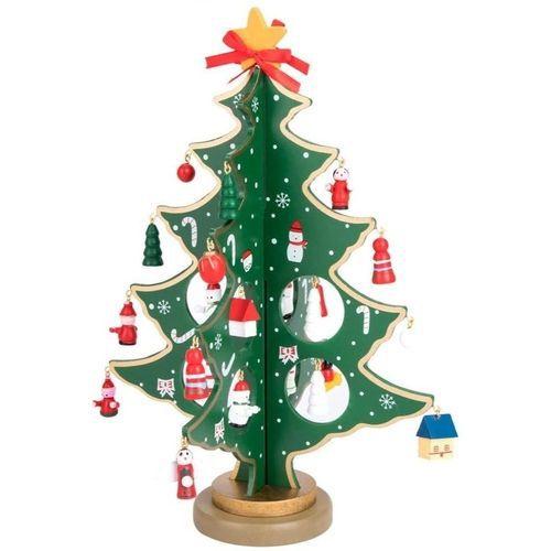Árvore De Natal Decorativa Madeira Pequena Verde 25cm - Fartex - Decoração de  Natal para Casa - Magazine Luiza