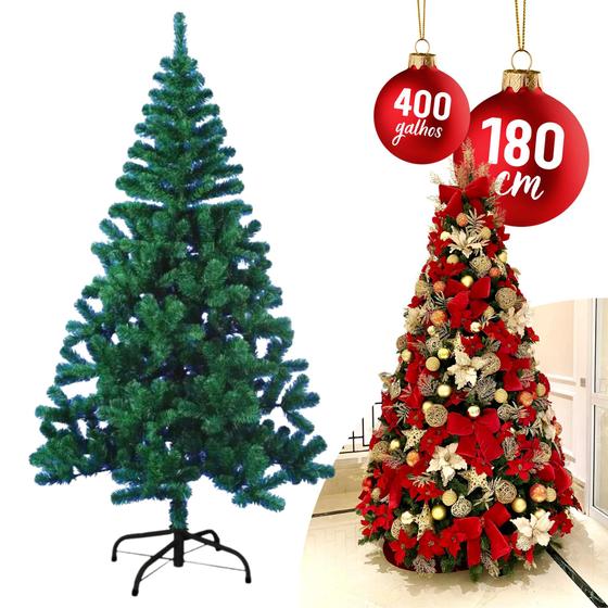 Árvore de Natal Grande Gigante Tradicional Padrão Decorativa 1,8m Menor preço em Árvore de Natal Grande Gigante Tradicional Padrão Decorativa 1,8m