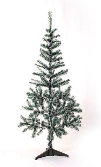 Imagem de Arvore De Natal Nevada Pinheiro Verde Pé de Plástico Luxo 70 Galhos 90 cm