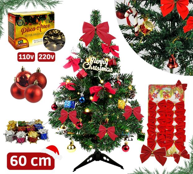 Árvore De Natal Pequena 60cm Com Decoração Completa 110V - AuShopExpress -  Árvore de Natal - Magazine Luiza