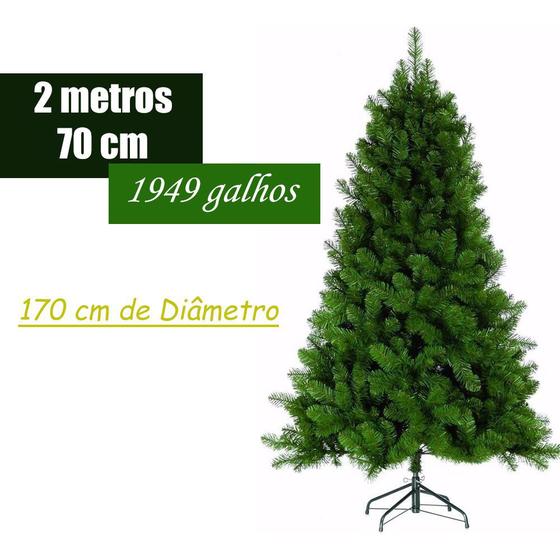 Arvore de Natal Pinheiro 2 metros e 70 cm Decoraçao Natalina 1949 Galhos  Casa - Ab Midia - Árvore de Natal - Magazine Luiza