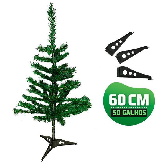 Arvore de Natal Pinheiro 60 cm 60cm 50 Galhos - Rod - Árvore de Natal -  Magazine Luiza