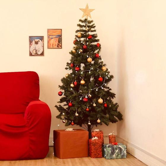 Imagem de Árvore de Natal Pinheiro Luxo 180cm - PVC e Ferro