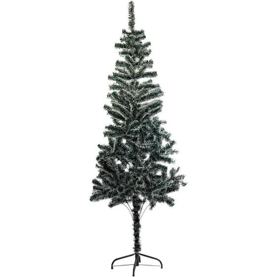 Imagem de Arvore de natal pinheiro simples verde nevado 210cm com 450 galhos - fartex