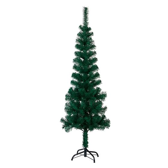 Imagem de Arvore de Natal Slim Fina 150cm Pinheiro Verde 200 Galhos