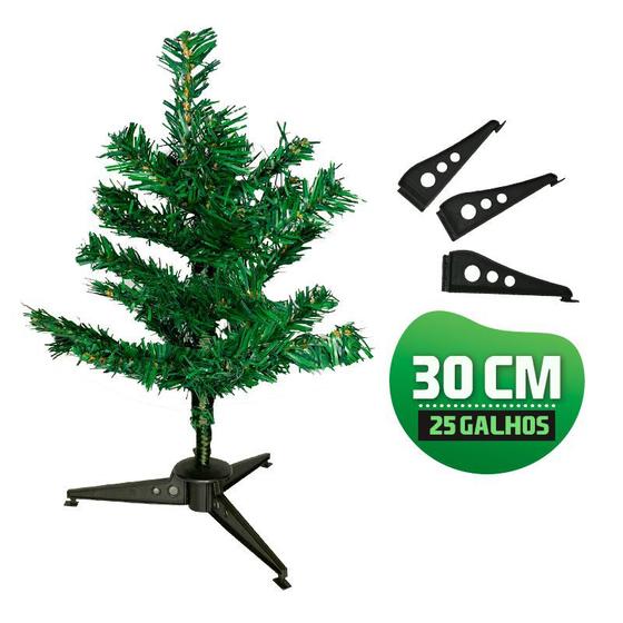 Árvore De Natal Tradicional 30cm Pés De Plástico 25 Galhos - Rod - Árvore  de Natal - Magazine Luiza