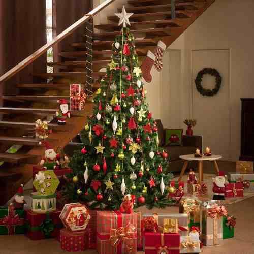 Árvore de Natal Verde 2,10 M 790 Galhos com 100 Luzes Coloridas Led 110v -  Christmas - Árvore de Natal - Magazine Luiza