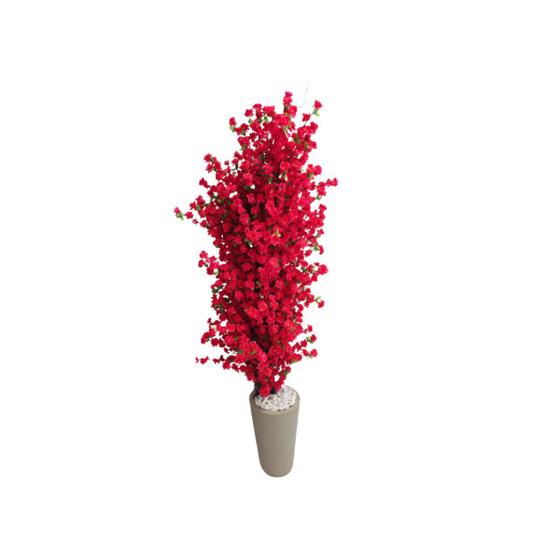 Imagem de Arvore de Pessegueiro Vermelho Flores Artificial 2.00Mt