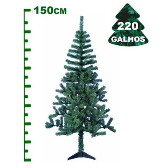 Imagem de Arvore Natal 150cm 220 Galhos Verde Decoração Pinheiro Canad