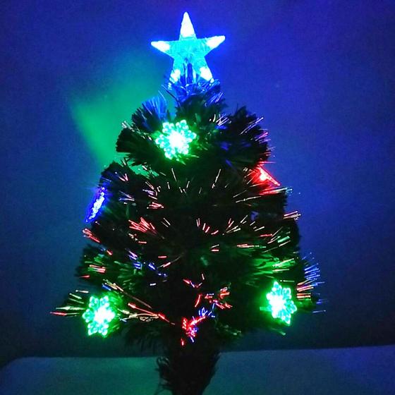 Árvore Natal Leds E Fibra Óptica 60cm Bivolt Pisca Em Cores - Wincy - Árvore  de Natal - Magazine Luiza