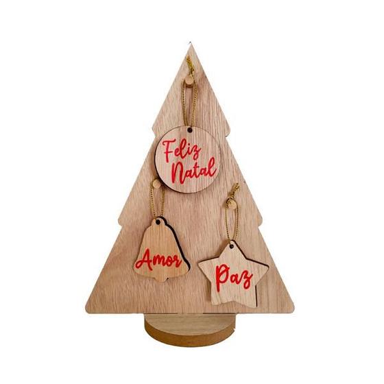 Imagem de Arvore Natal Pegboard Enfeite Decorativo Fibra Com Pendentes Ref.8182