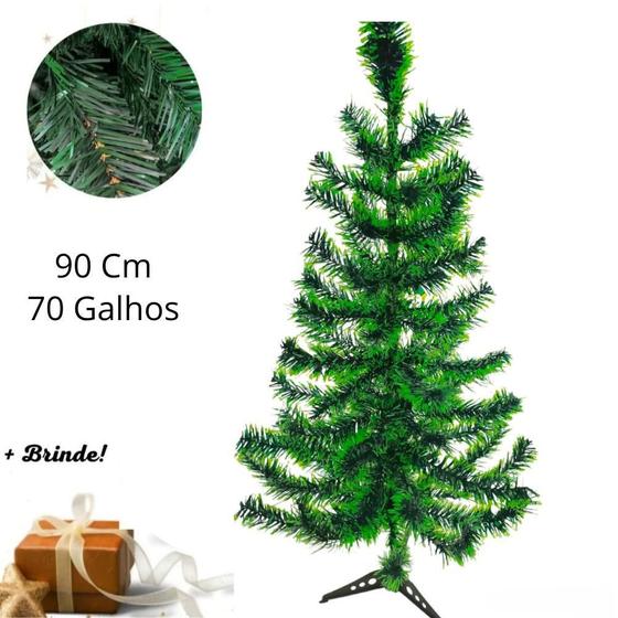 Imagem de Árvore Natal Pinheiro Verde 90 Cm - 70 Galhos