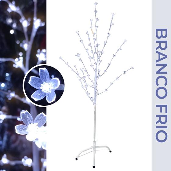 Imagem de Árvore Natalina Cerejeira 24L Top Luxo 120cm Presente Festa Decoração natalina iluminação festa  Ação de graças familia loja faixada