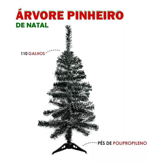 Imagem de Árvore Pinheiro De Natal Luxo Verde Nevada 1,20 M 110 Galhos