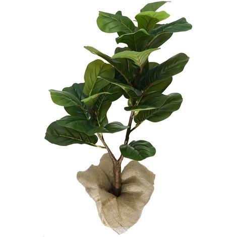 Imagem de Arvore Planta Artificial Ficus Lyrata Para Vaso Decorativo Toque Real Permanente