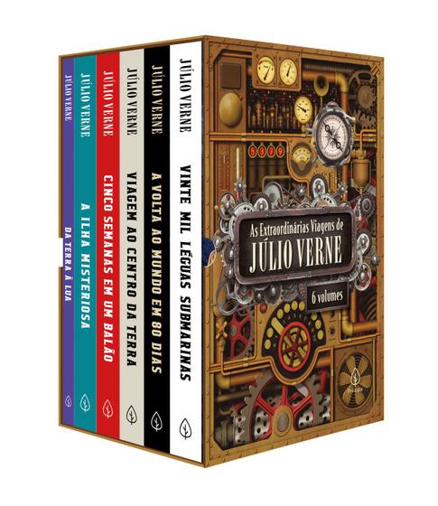 Imagem de As Extraordinárias Viagens de Júlio Verne  Box com 6 Livros  Principis