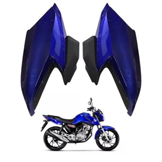 Imagem de Asa Aba Lateral Aleta Tanque Honda Cg Fan 160 Azul Caraiva 2022