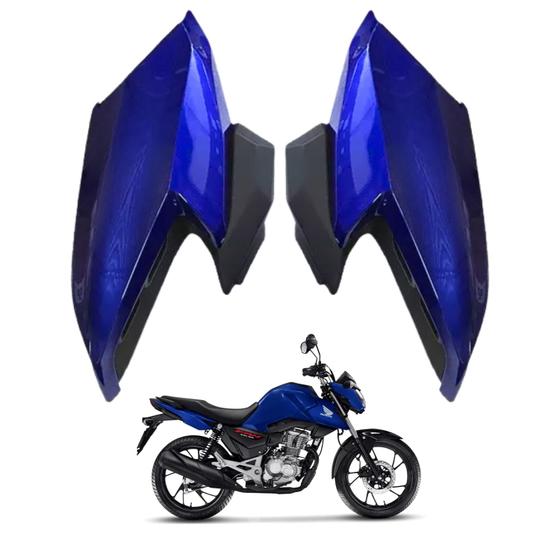 Imagem de Asa Aba Lateral Aleta Tanque Honda Cg Fan 160 Azul Twister 2022 2023 2024
