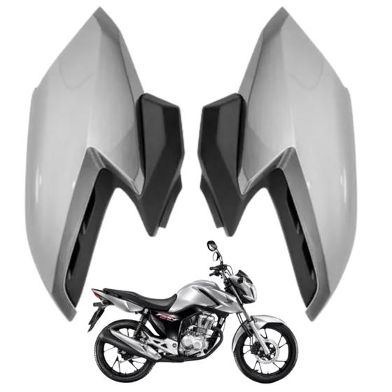 Imagem de Asa Aba Lateral Aleta Tanque Honda Cg Fan 160 Prata Force 2023 2024