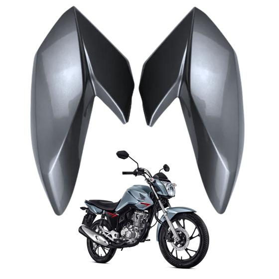 Imagem de Asa Aba Lateral Aleta Tanque Honda Cg Fan 160 Prata Ibiuna 2020 2021