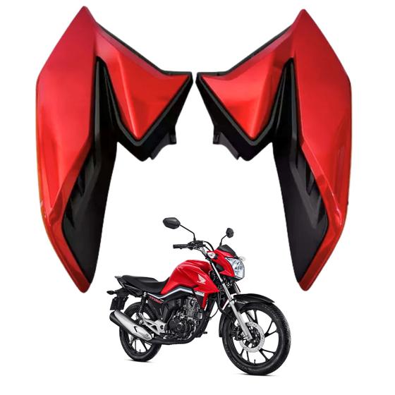 Asa Aba Lateral Tanque Aleta Honda Cg Titan 160 Vermelho Maceio 2016 ...
