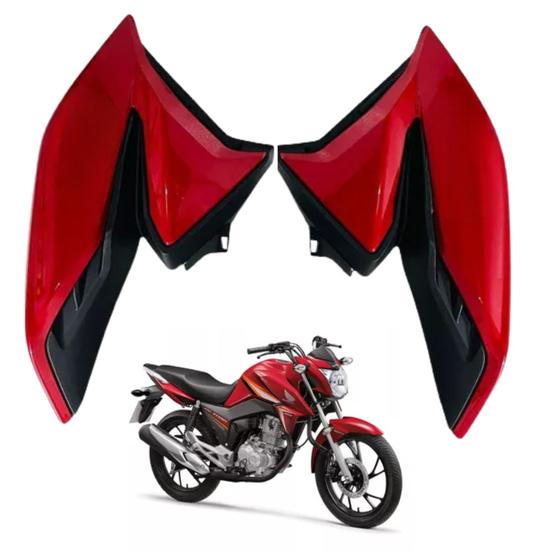 Imagem de Asa Aba Tanque Lateral Honda Cg Titan 160 Aleta Vermelho maceió 2022 2023 2024