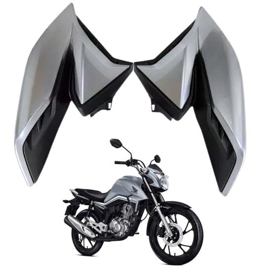 Imagem de Asa Tanque Aba Lateral Honda Cg Titan 160 Aleta Cinza Una 2022 2023 2024