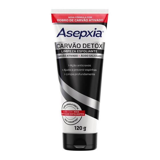Imagem de Asepxia esfoliante facial carvão detox com 120g