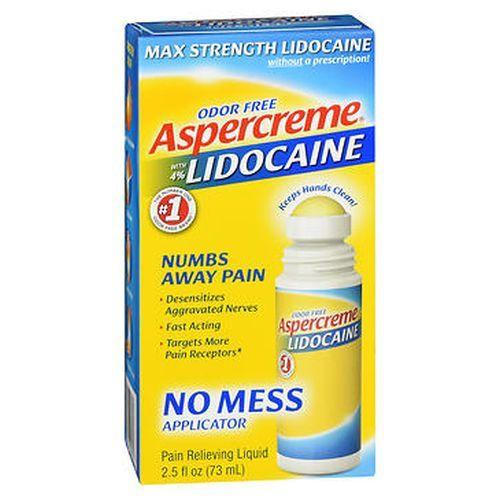 Imagem de Aspercreme com 4% de lidocaína para aliviar a dor líquido sem odor 2,5 onças da Aspercreme (pacote com 2)