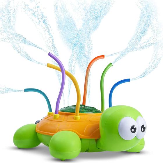 Imagem de Aspersor de água para crianças  Brinquedo Spinning Turtle  Splashing Fun  Sprays de até 2,4 m de altura  Conecta-se à mangueira de jardim