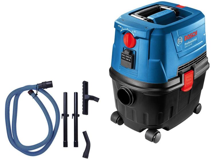 Imagem de Aspirador de Pó e Água Bosch Profissional  - 1100W GAS 15 PS Azul