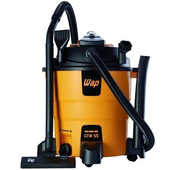 Imagem de Aspirador de Pó e Água WAP GTW 55 com Soprador 55L 1600W Filtro Hepa e Espuma 220V Amarelo/Preto