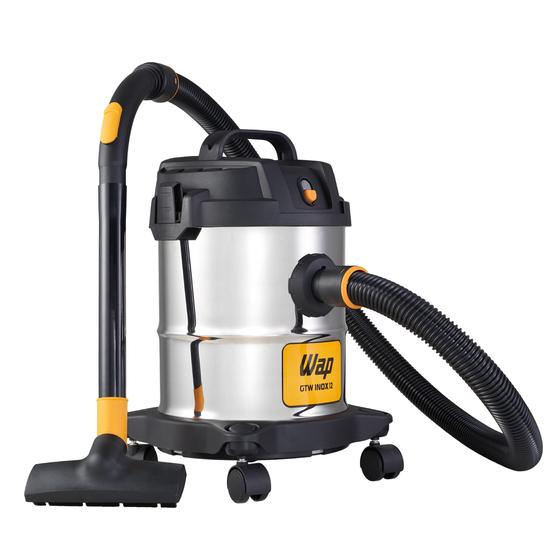 Imagem de Aspirador De Pó E Água Wap Gtw Inox 12 12L Aço Inoxidável Preto E Amarelo 110V