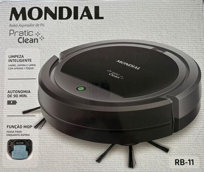 Aspirador de Pó Robô Pratic Clean Mondial RB-11 Bivolt Imagem de Aspirador de Pó Robô Pratic Clean Mondial RB-11 Bivolt
