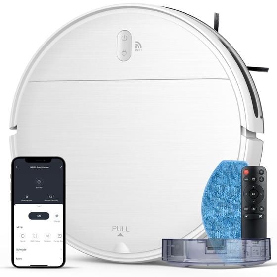 Imagem de Aspirador e Esfregão Robô MAMNV BR151 com Wi-Fi e Controle por App