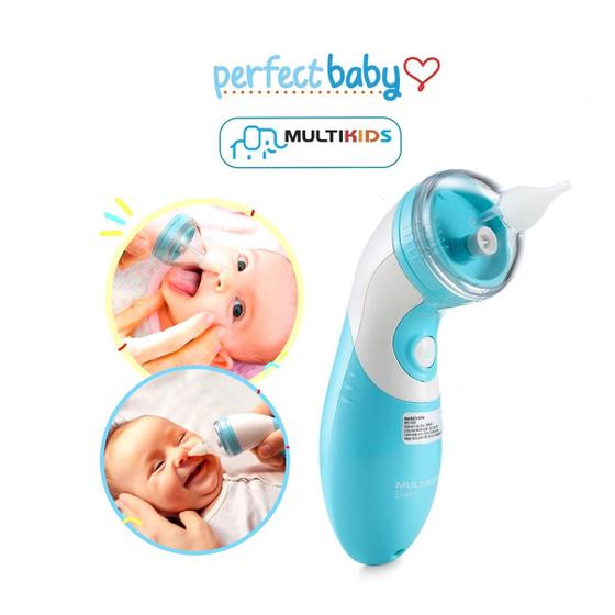 Imagem de Aspirador Nasal Para Bebe Sugador De Catarro Eletrico Limpador De Nariz Perfect Baby Multikids