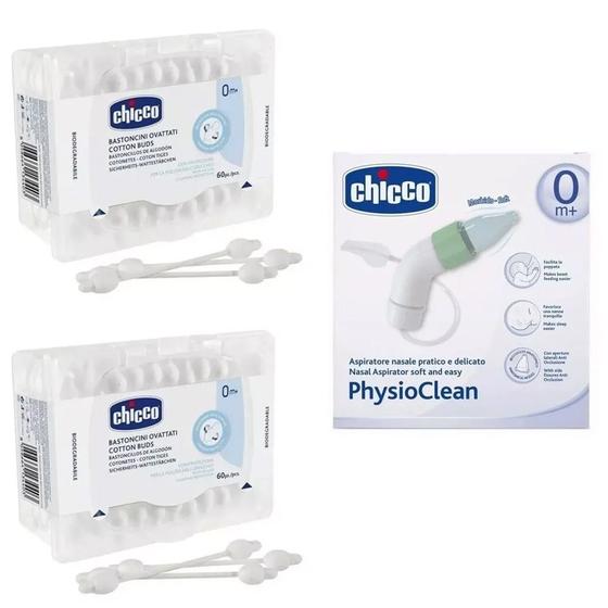 Imagem de Aspirador Nasal Physio Clean + Hastes Flexíveis 120und Chicco