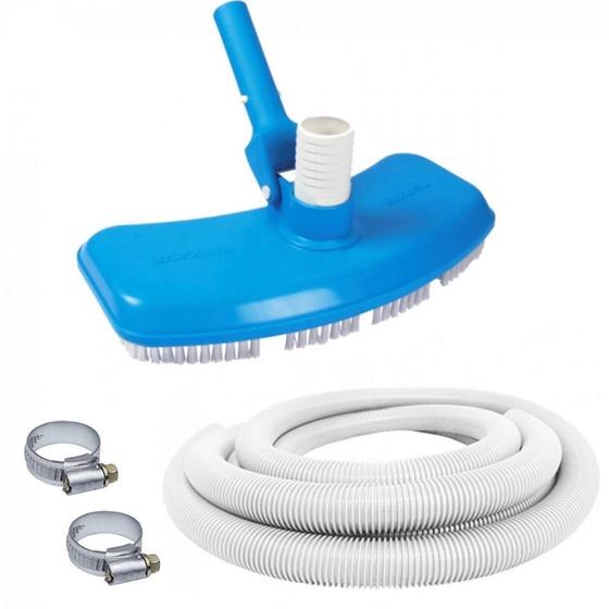 Imagem de Aspirador para Piscina Asa Delta com Escova Sem Cabo + Mangueira de 4 Metros  Kit 