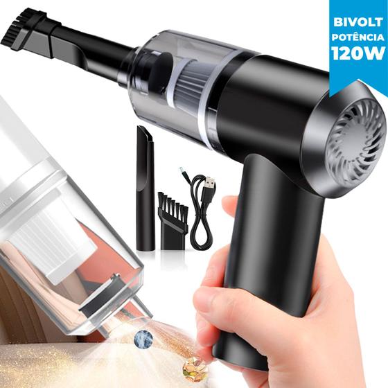 Aspirador Vertical de Mão sem Fio Automotivo Portátil Bivolt Usb ...