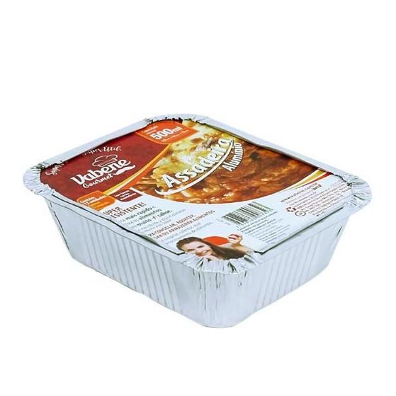 Imagem de Assadeira Alumínio Retangular Com Tampa 500Ml 12Un Vabene