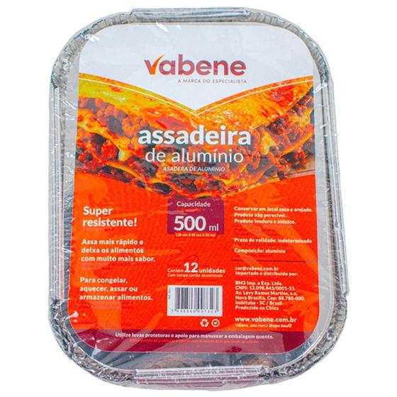 Imagem de Assadeira de Alumínio 500 ml 12 Unidades 