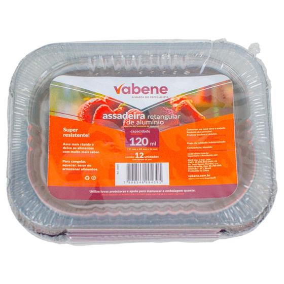 Imagem de Assadeira de Alumínio com Tampa 120 ml 12 Unidades