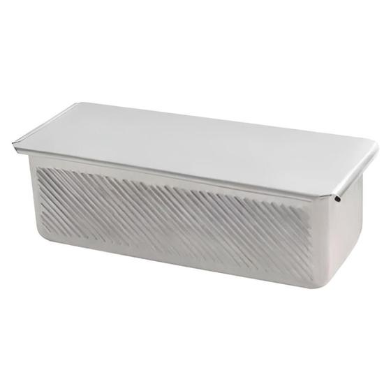 Imagem de Assadeira De Pao De Forma Estampada Aluminio Com Tampa 30X10x10 - Imeca