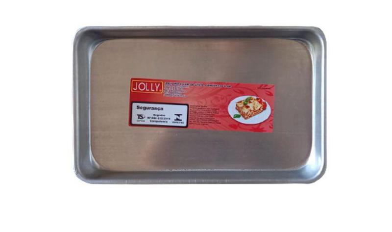 Imagem de Assadeira Forma  Aluminio Polido Retangular Rasa Forminha - Jolly