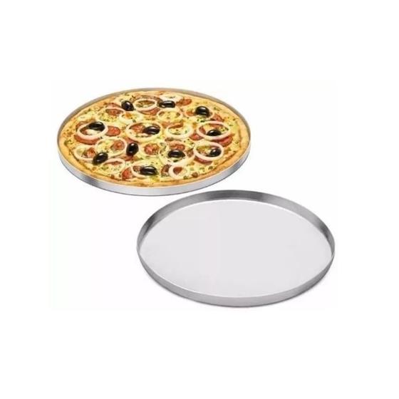 Imagem de Assadeira forma para pizza caseira 35cm de alumínio