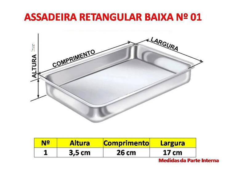 Imagem de Assadeira N1 Bolo Aluminio Forma Retangular