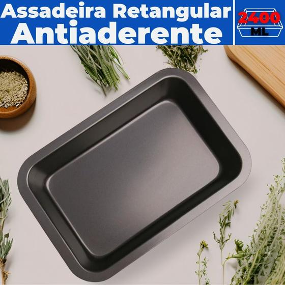 Imagem de Assadeira Retangular 36x23x4,5 Antiaderente 2400ml